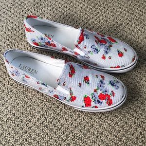Lauren Ralph Lauren Floral Stripped Loafers